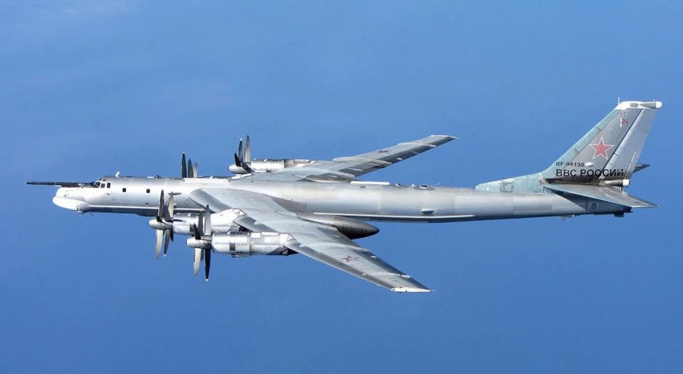Russian bombers in flight, possible attack