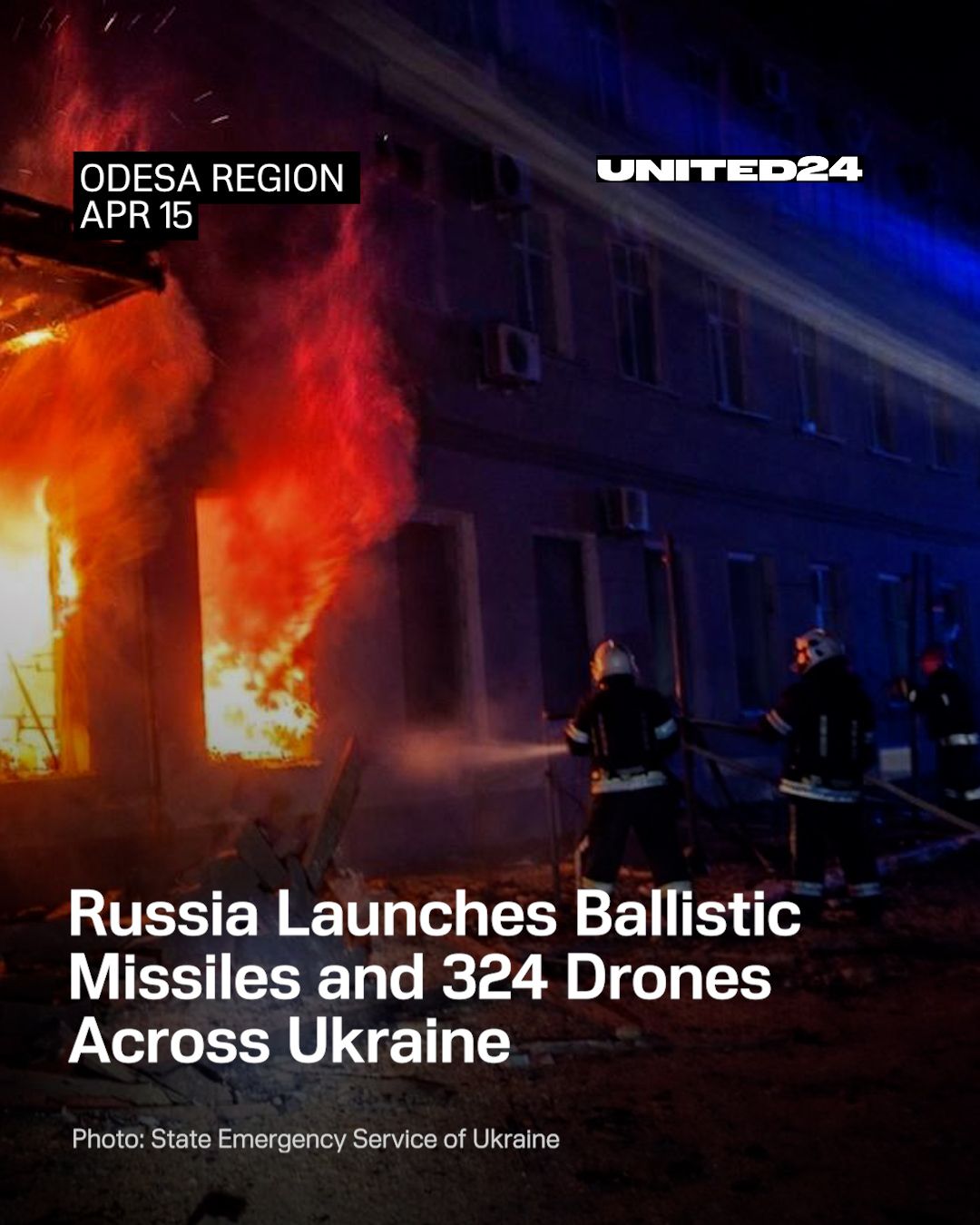 Russia Fires 3 Missiles and 324 Drones Overnight