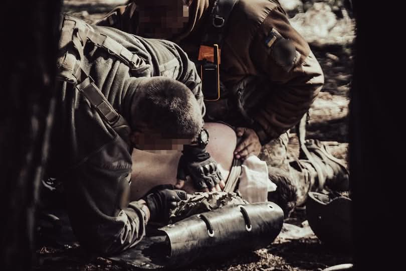Ukrainian military train in Poland