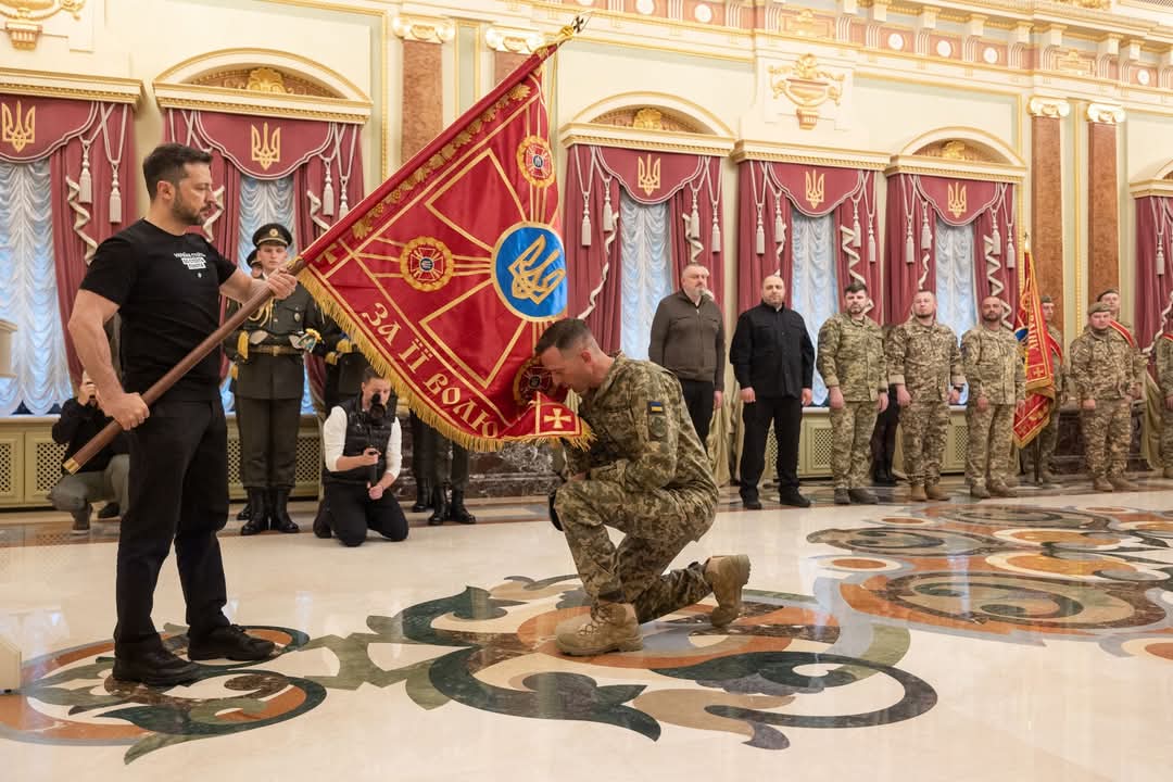 President Zelenskiy Presented Battle Flags to Subunits