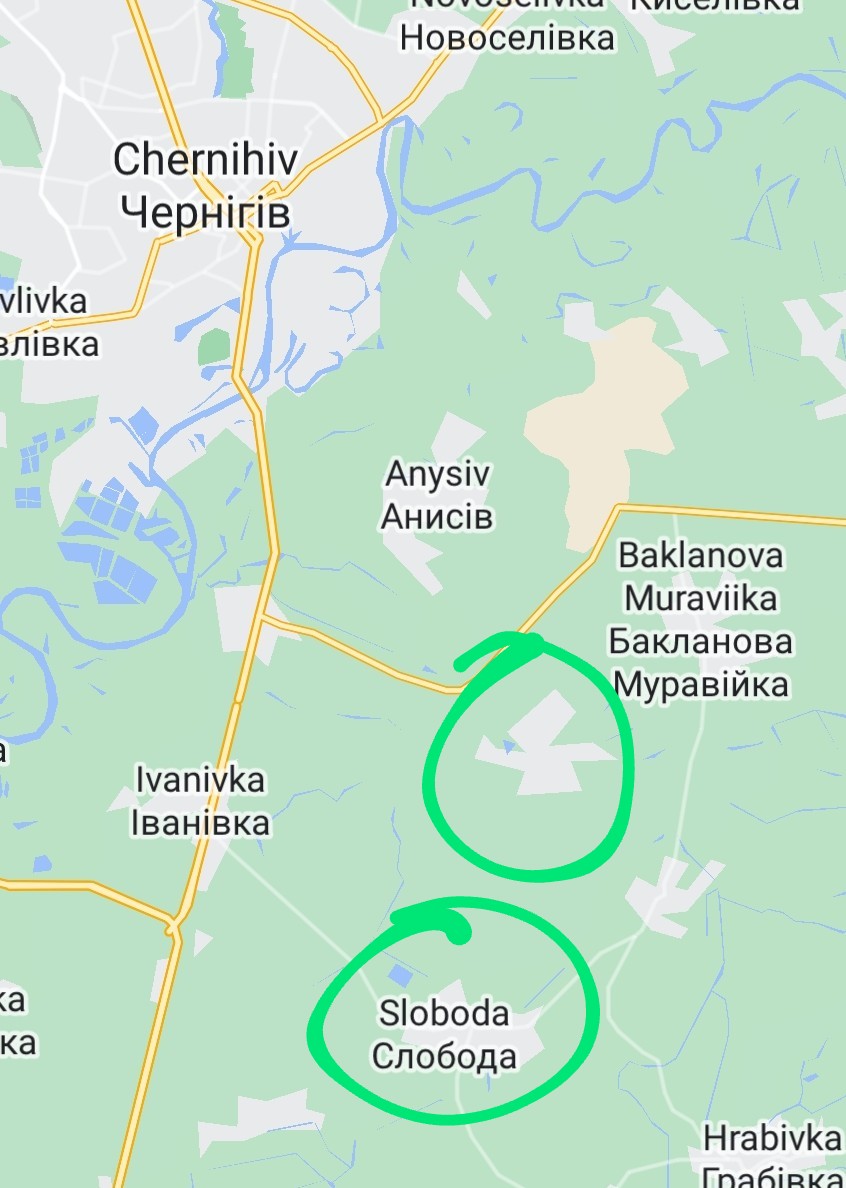 Ukraine recaptures Sloboda and Lukashivka villages near Chernihiv