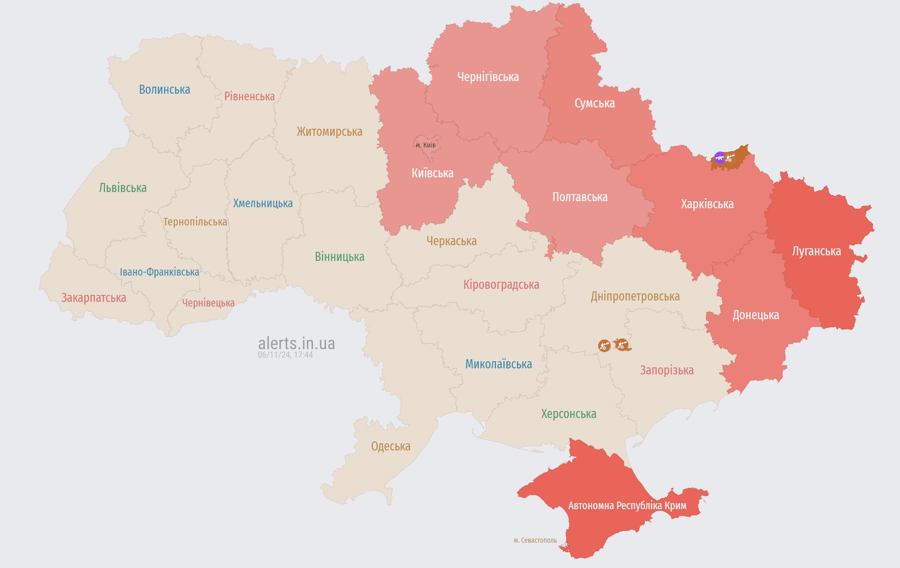 Air raid alert in Kyiv and several regions