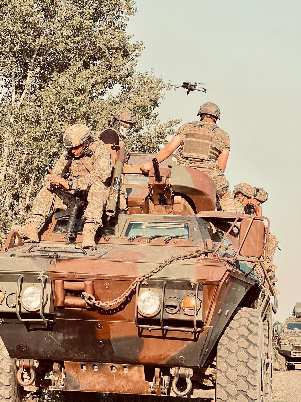 M1117 and Kozak-5 vehicles in service with 425th Battalion Skala