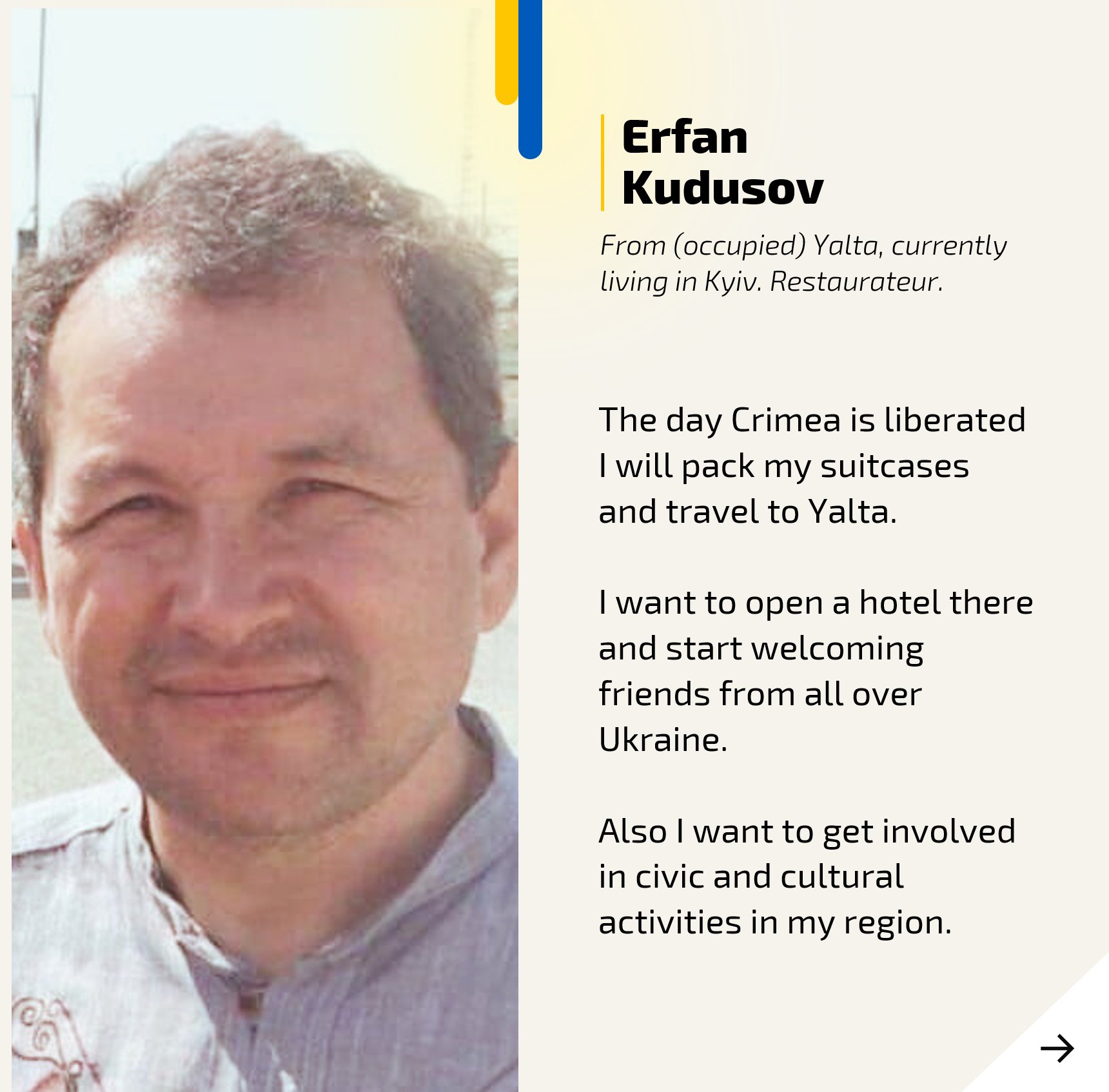 Erfan from occupied Crimea shares his hopes for life after the war in Ukraine.