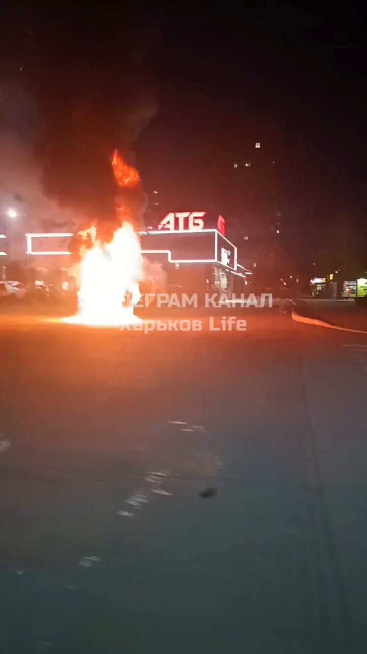 Military pickup truck explodes in Kharkiv amid ammunition detonation