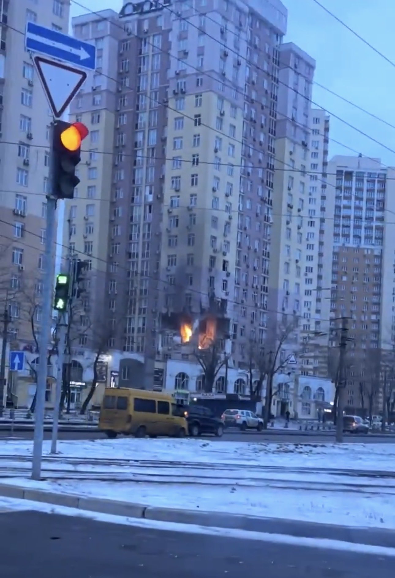 Russian attack drones hit Kyiv residential buildings