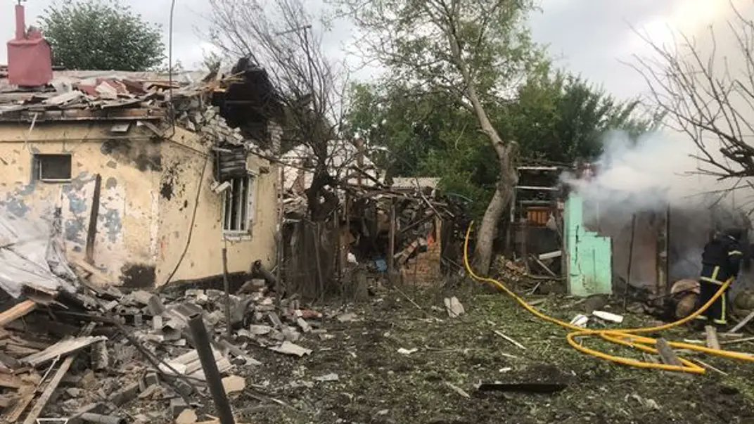 Russia attacks Derhachi with guided bomb