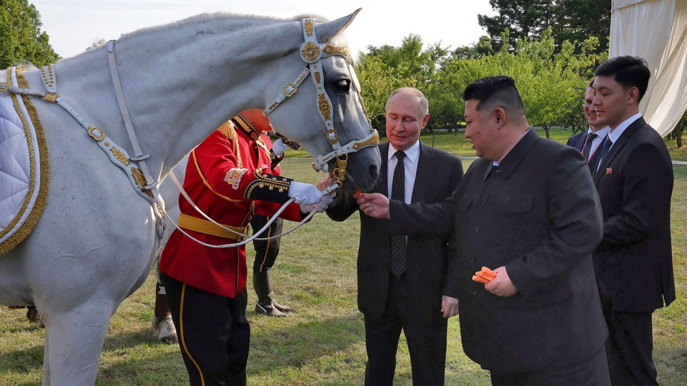 Putin sends Kim horses for artillery shells