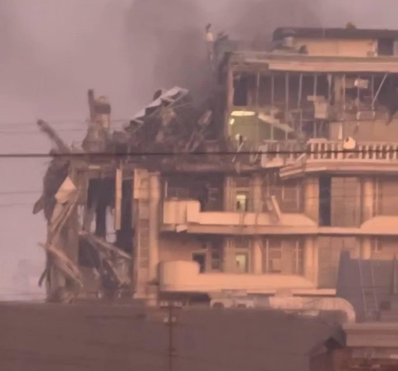 Building in Kyiv after attack
