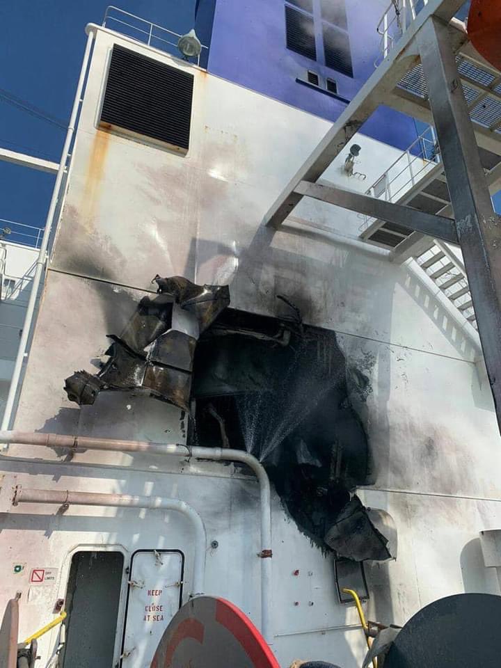 Russian ship hits bunker vessel Millennium Spirit near Yuzhne port, Ukraine