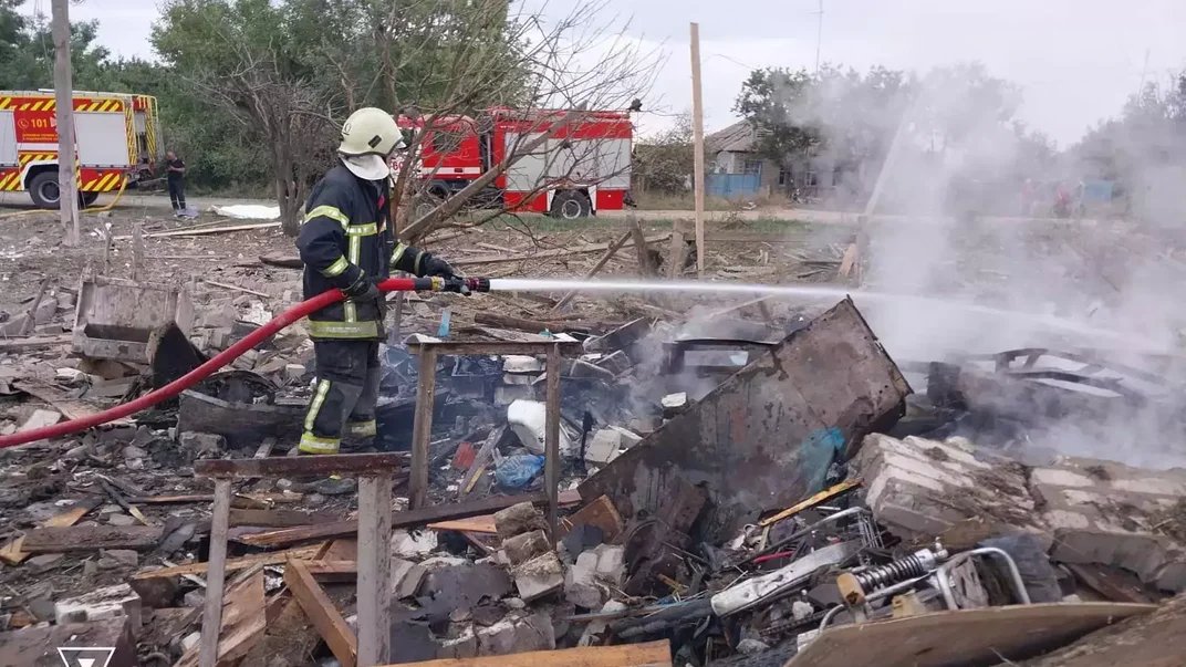 Russian guided bomb kills two in Kharkiv village
