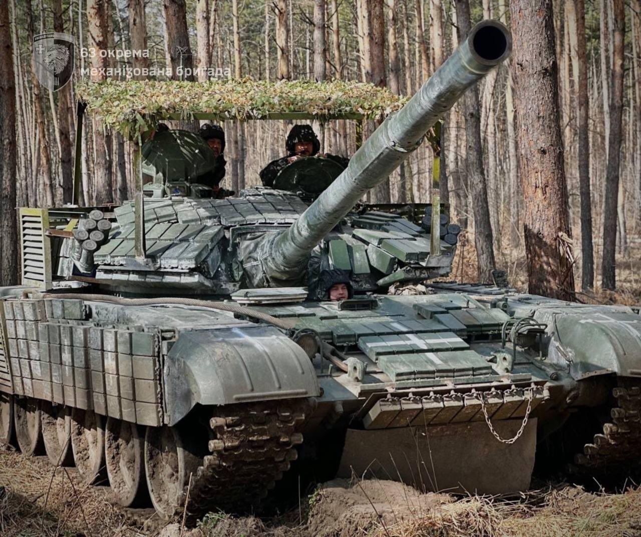 Czech T-72EA tanks with Ukrainian 63rd Mechanized Brigade