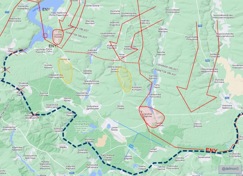 Russian forces take control of Zarichne