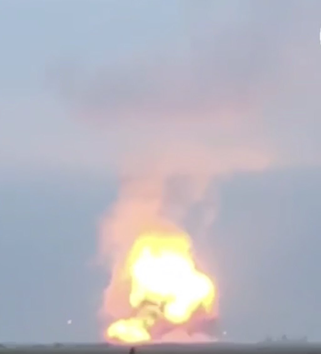 Russian ammo depot in Crimea hit