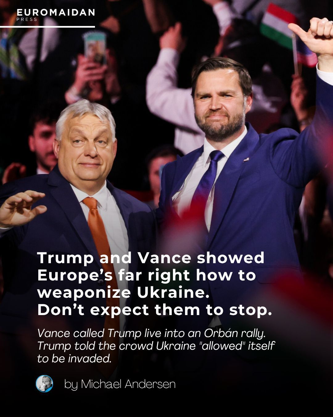Trump and Vance Spread Lies at Orbán Rally Amid Kyiv Attack
