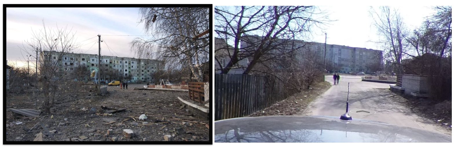 Geolocation of damage after strike in Baryshivka, Chernihiv Oblast