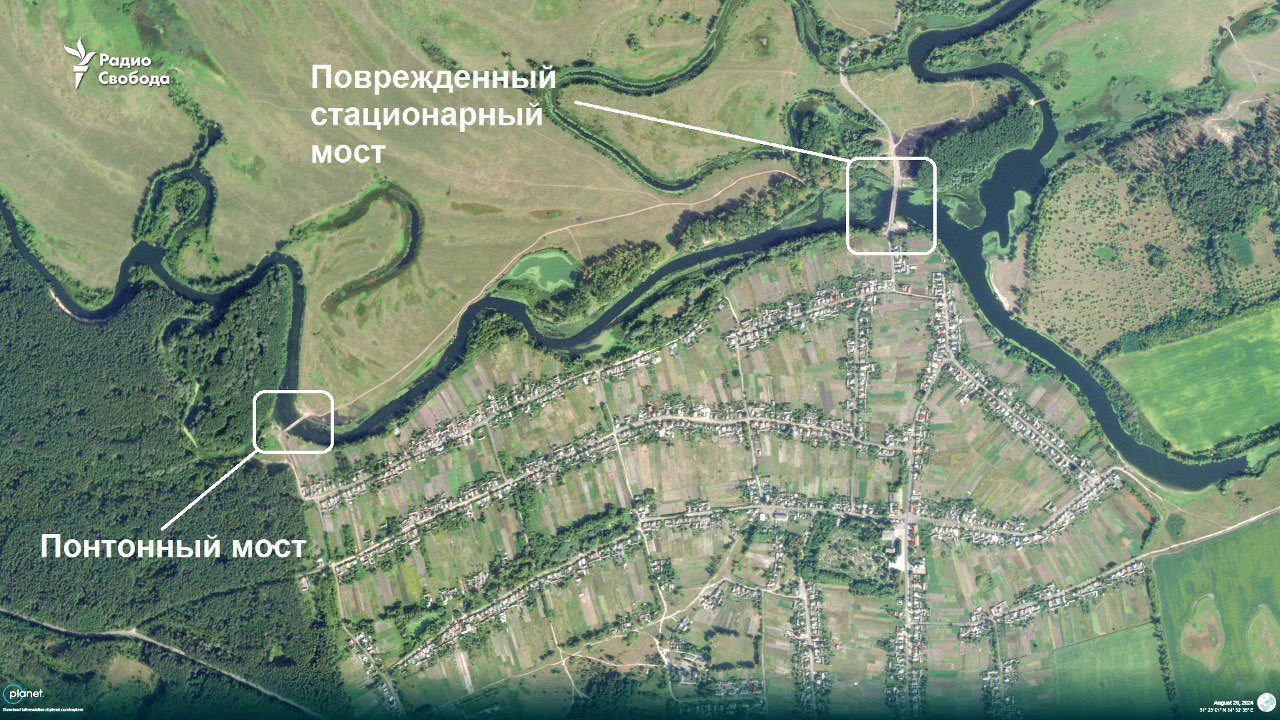 Russian pontoon bridges on Seym threaten Ukraine