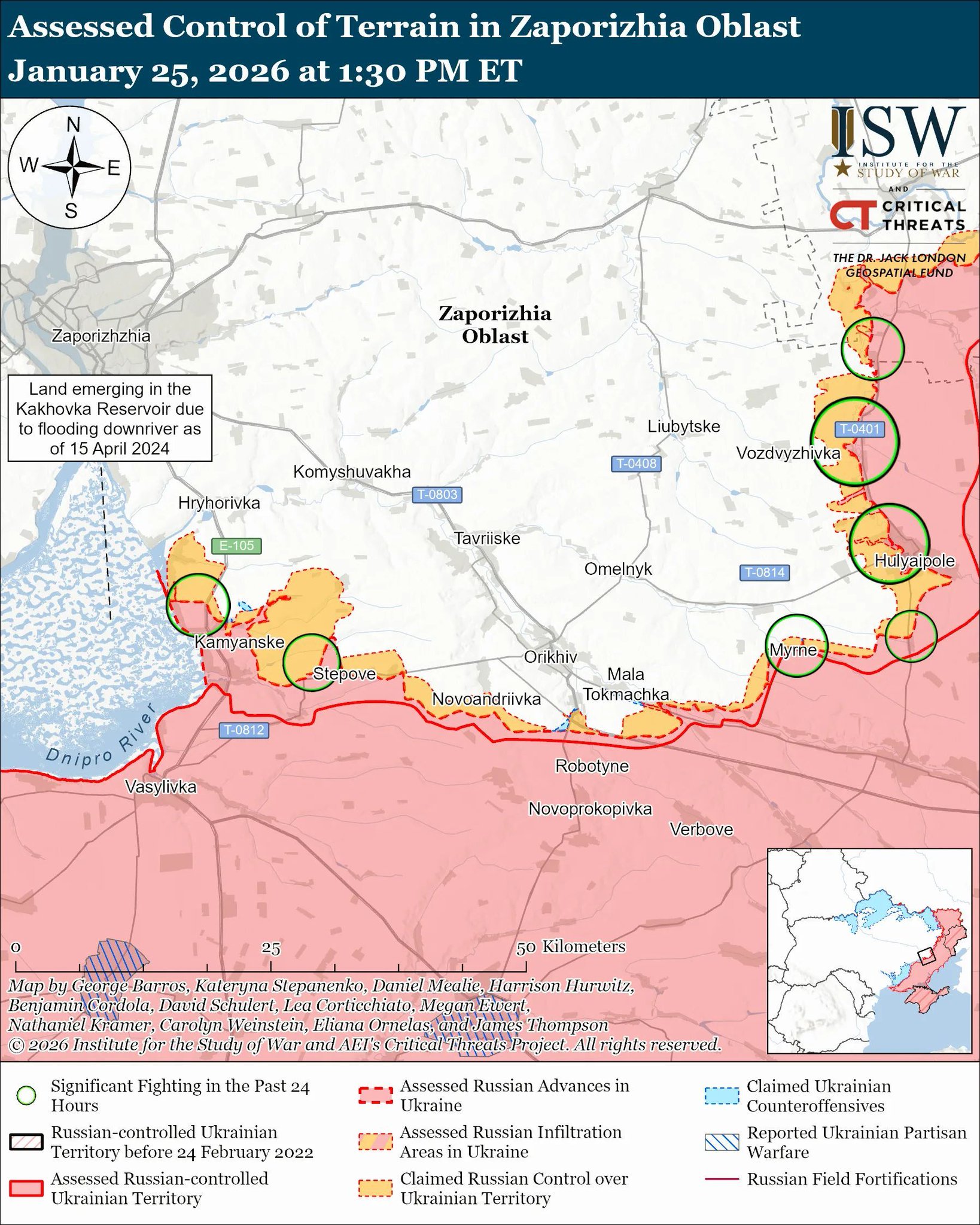 Limited Ukrainian and Russian Advances in Zaporizhzhia