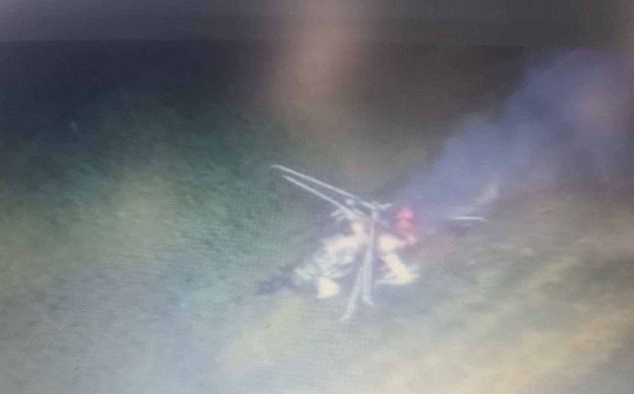 Ka-52 on fire near Sudzha, Kursk Oblast