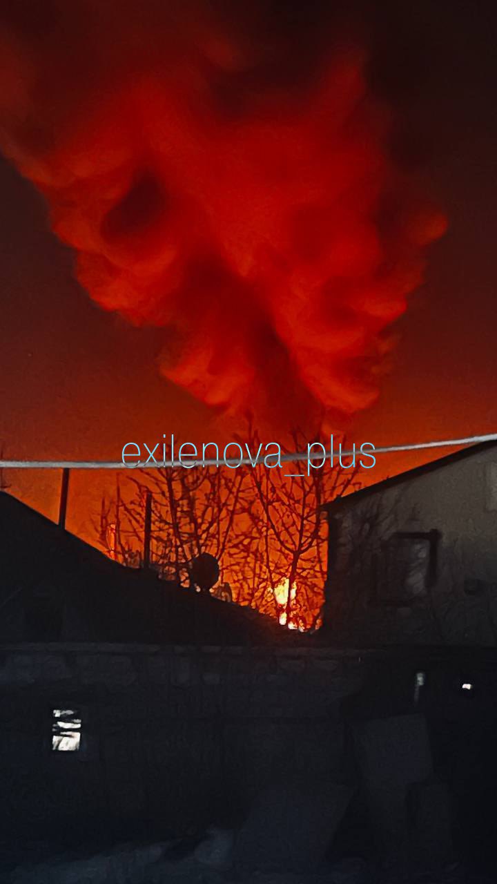 Night attack on oil depot in occupied Luhansk