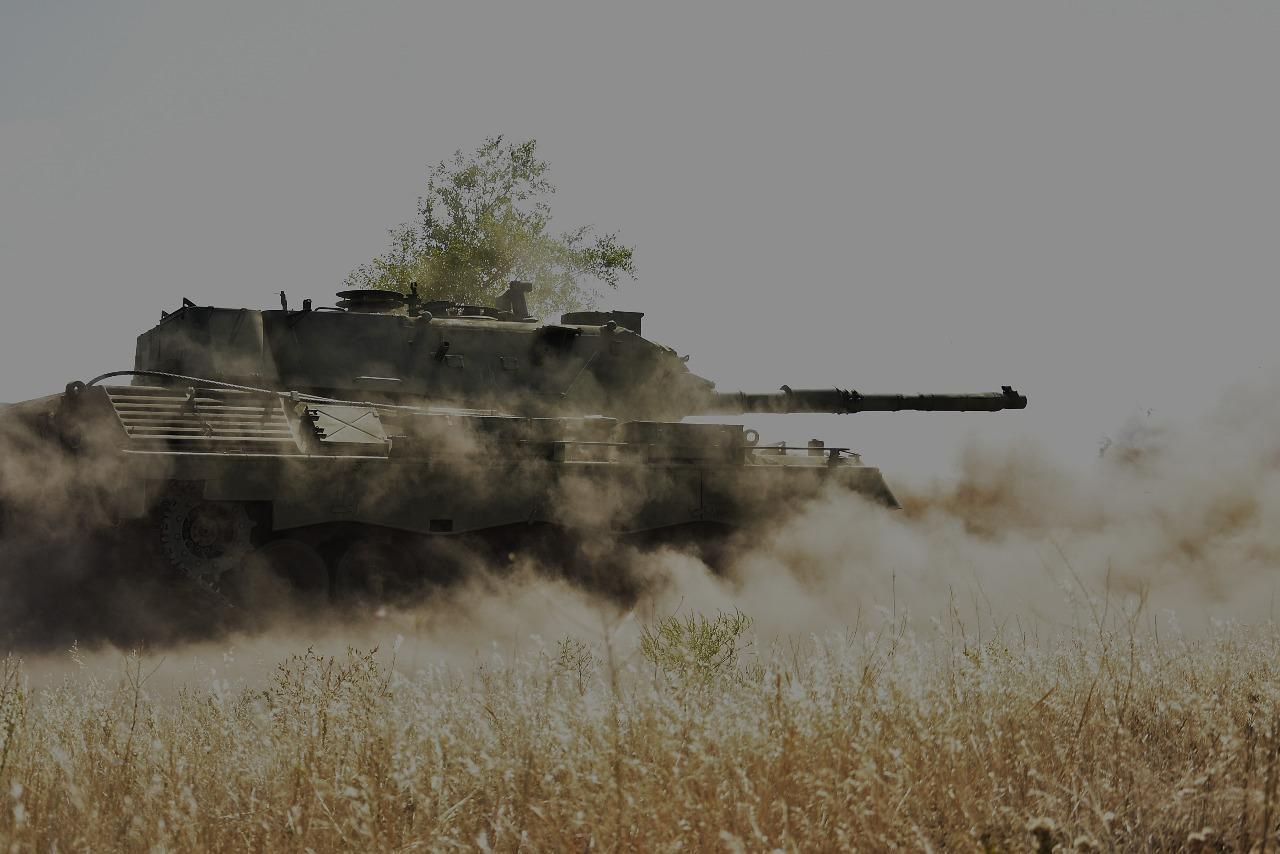 Leopard tank in its natural habitat at South Operational Command