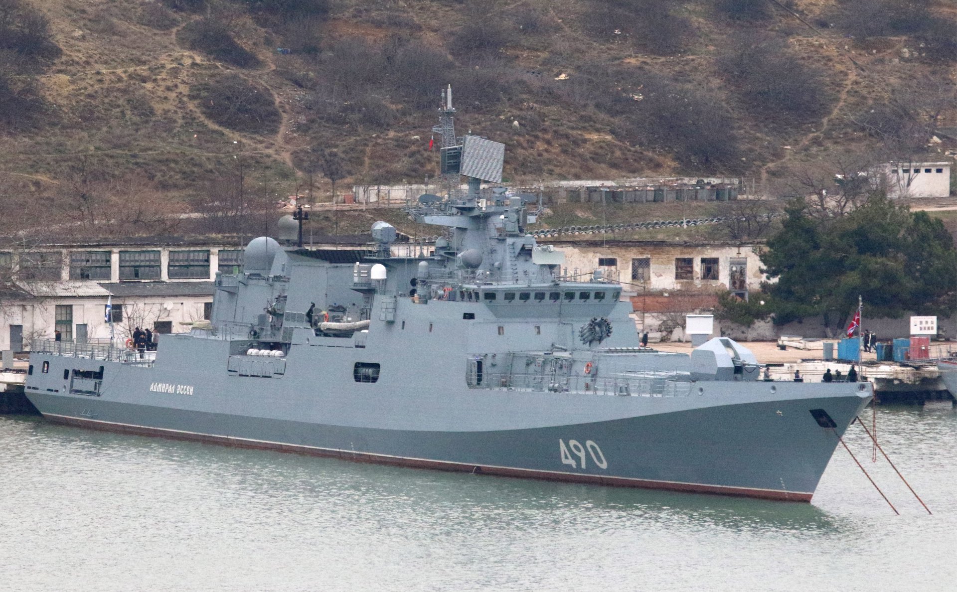 Ukrainian drones strike Admiral Essen frigate