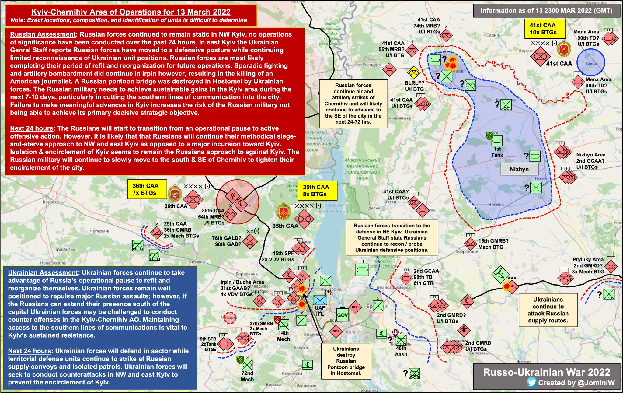 Situation militaire autour de Kyiv