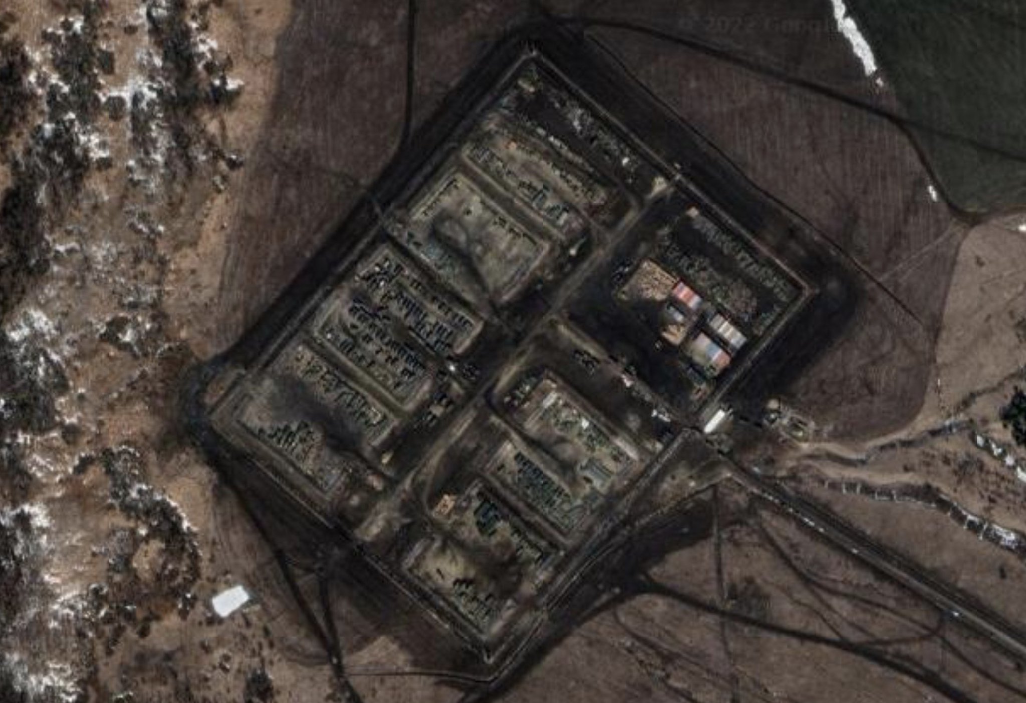 Two Russian military bases bombed in the fire zone