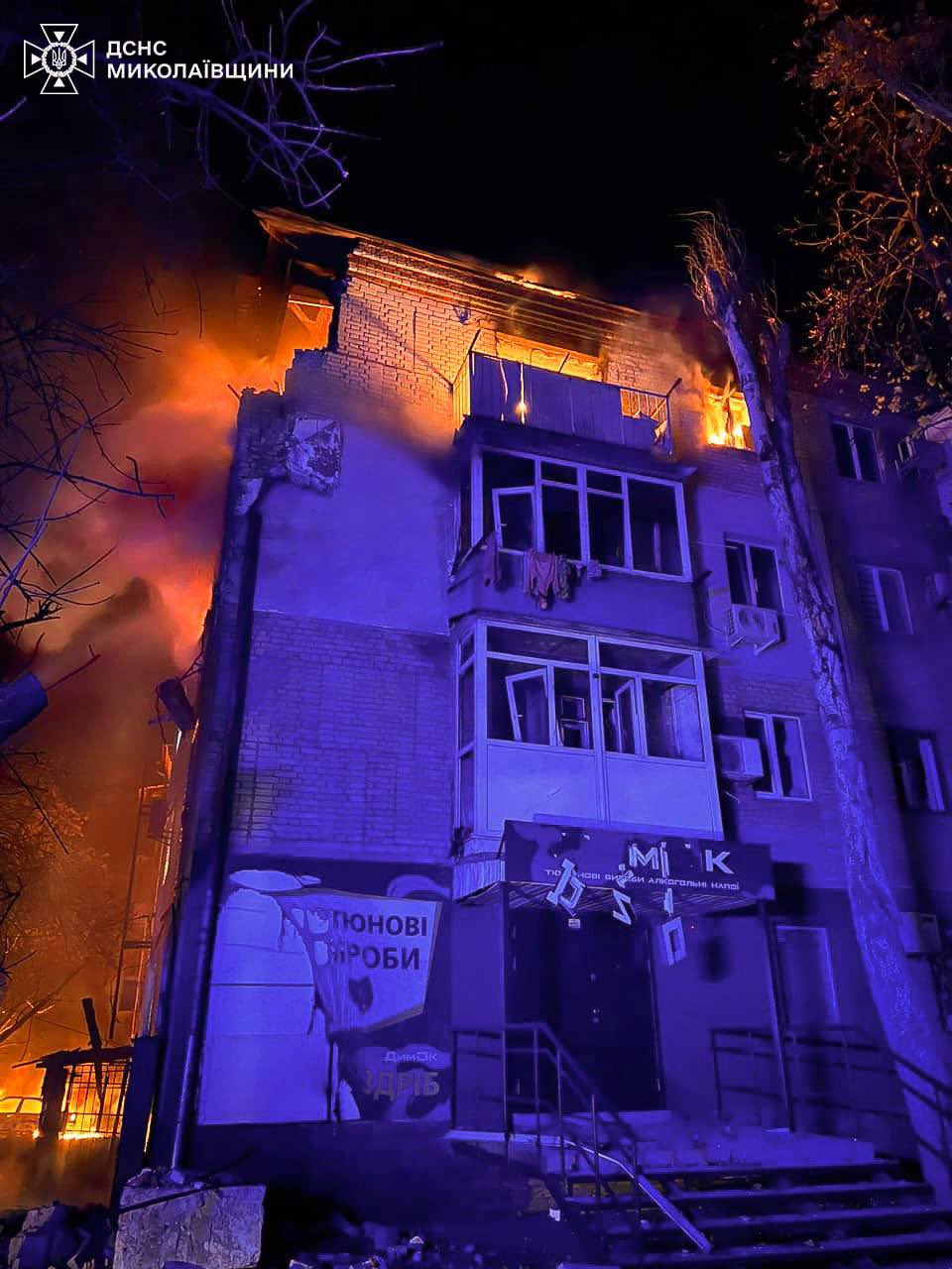 Russian-Iranian drone strike kills five in Mykolaiv