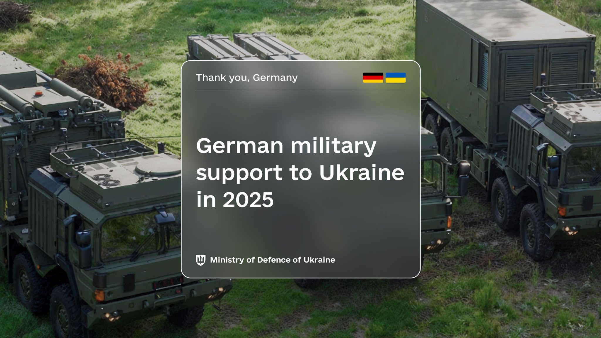 German announcement: military support to Ukraine and equipment 2025