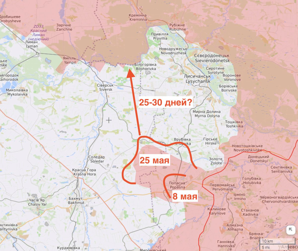 Analysis of the situation in Severodonetsk