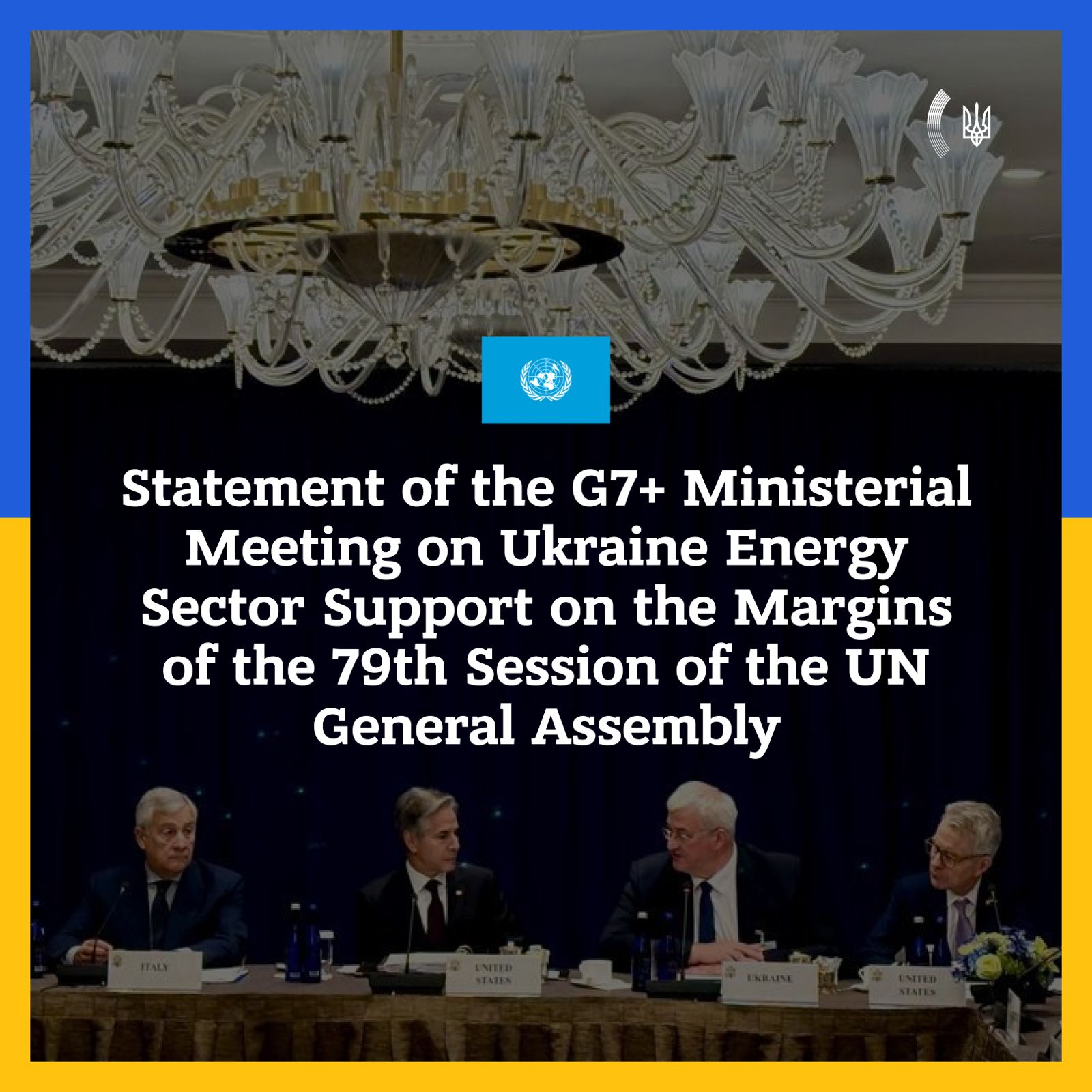 Ukraine MFA welcomes G7+ statement condemning Russian attacks.
