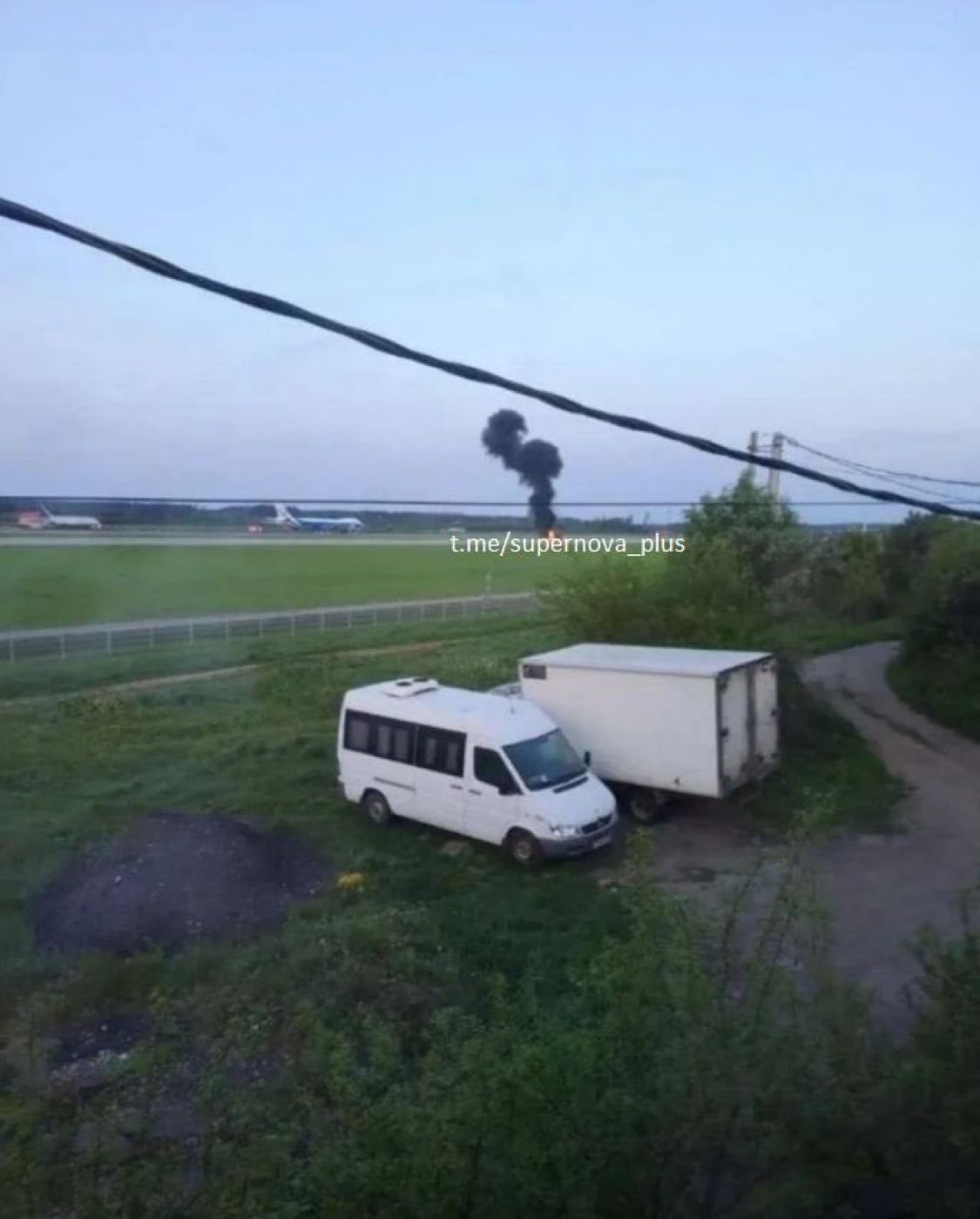 Fire at Sheremetyevo Airport after Ukrainian strike