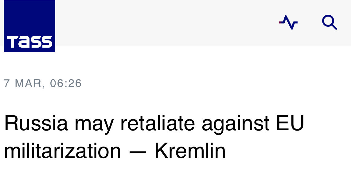 Russia threatens in response to European militarization
