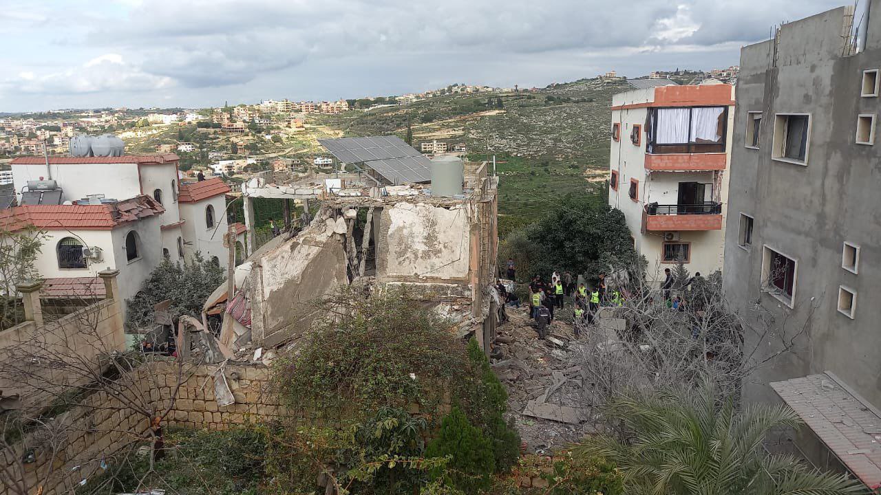 GeoConfirmed ISR: Aftermath of reported IDF airstrike in Yanouh, Lebanon