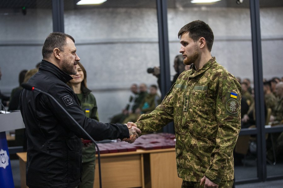 Ukrainian National Guard service members receive state awards from Ministry of Internal Affairs