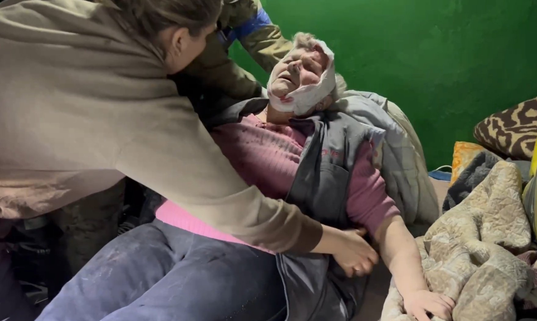 Civilians injured under Mariupol rubble
