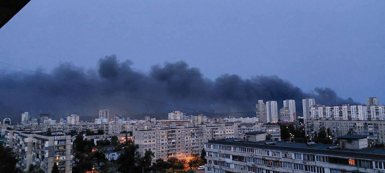 Russian attack triggers multiple fires in Kyiv
