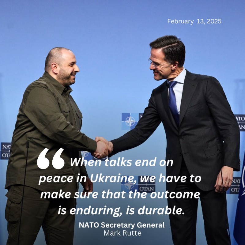 Mark Rutte meets Ukraine Defence Minister at NATO HQ