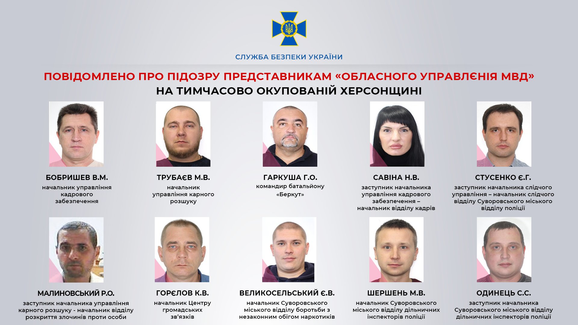 Ukraine IDs 26 collaborators in Kherson occupier police for torture