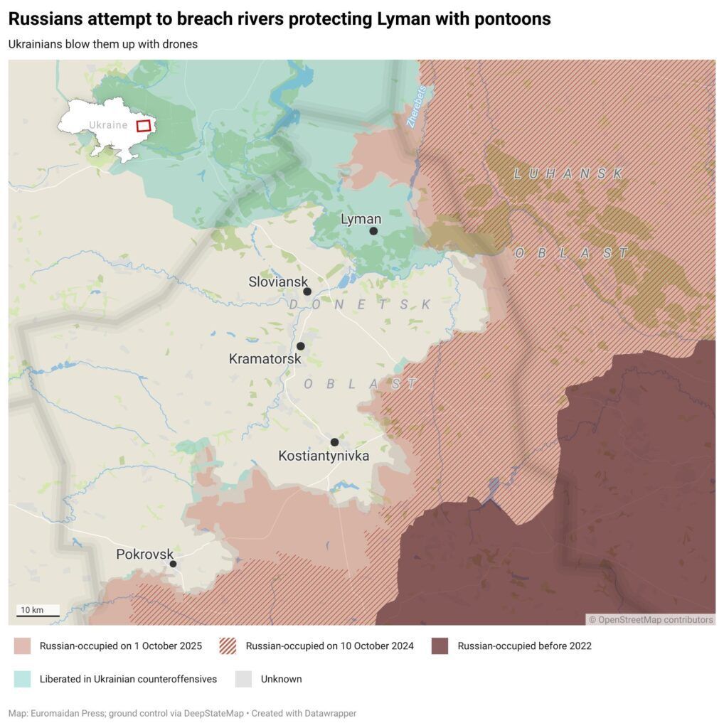 Race against time: Russian engineers build bridges, Ukraine scrambles to destroy them.