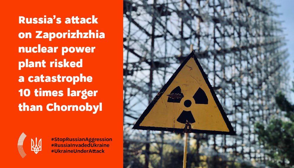 Attack on Zaporizhzhia: risk ten times worse than Chernobyl