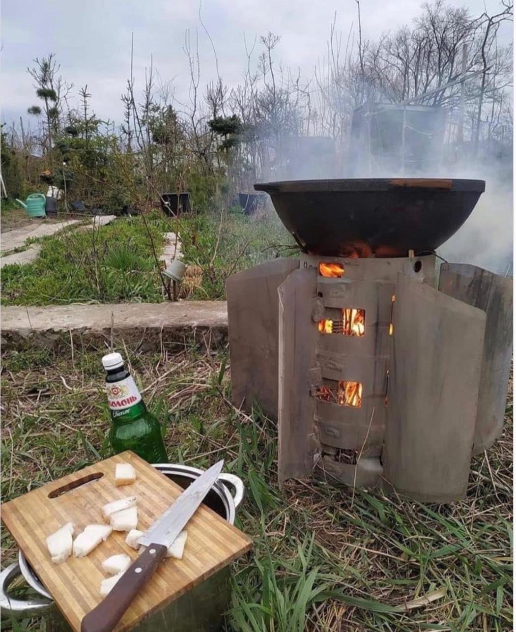 Russian missile turned into barbecue in Ukraine