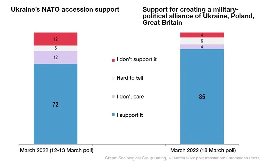 Ukrainians favor military alliance with UK and Poland over NATO accession