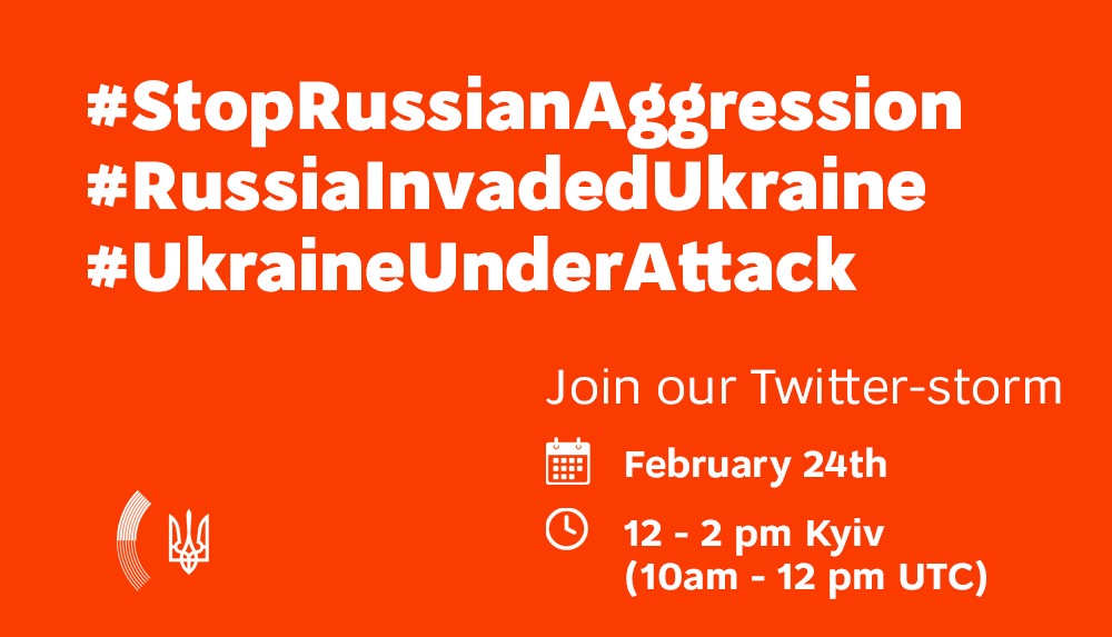 Ukraine calls for Twitter storm against Russian aggression