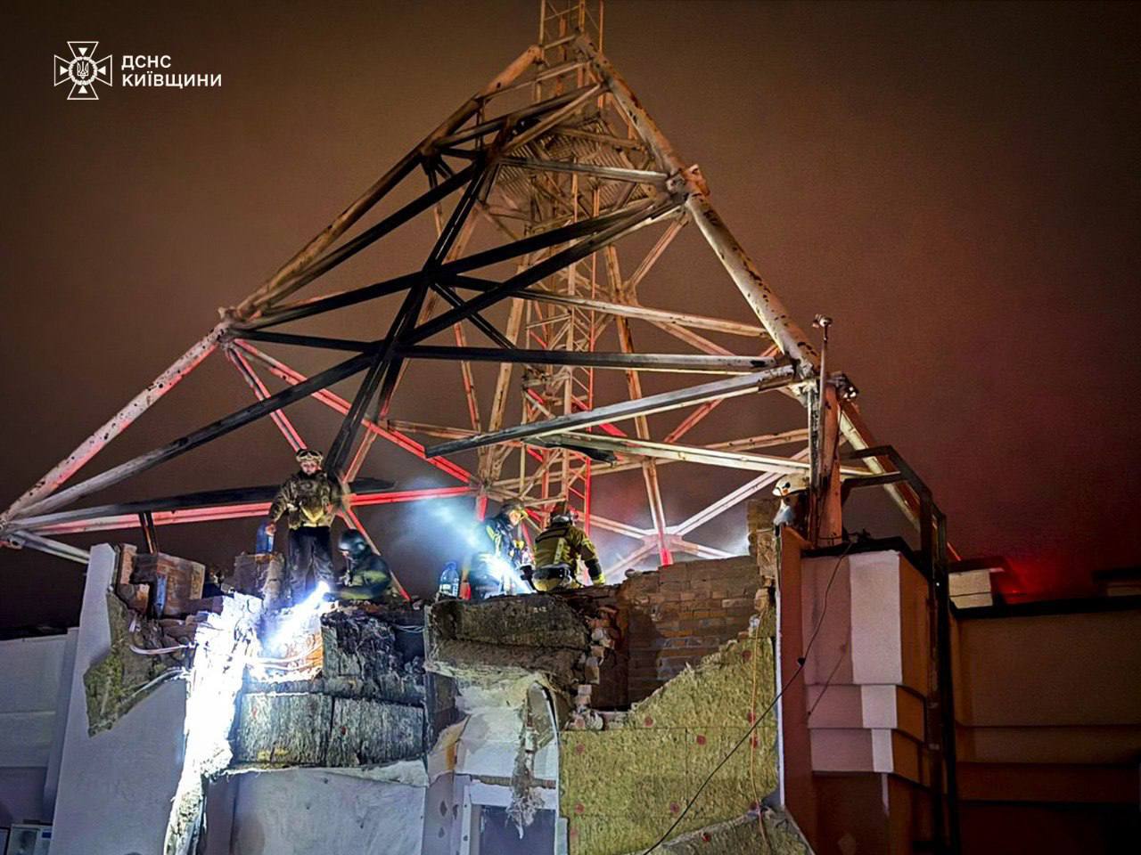 Russian drone attack sparks fire in Brovary