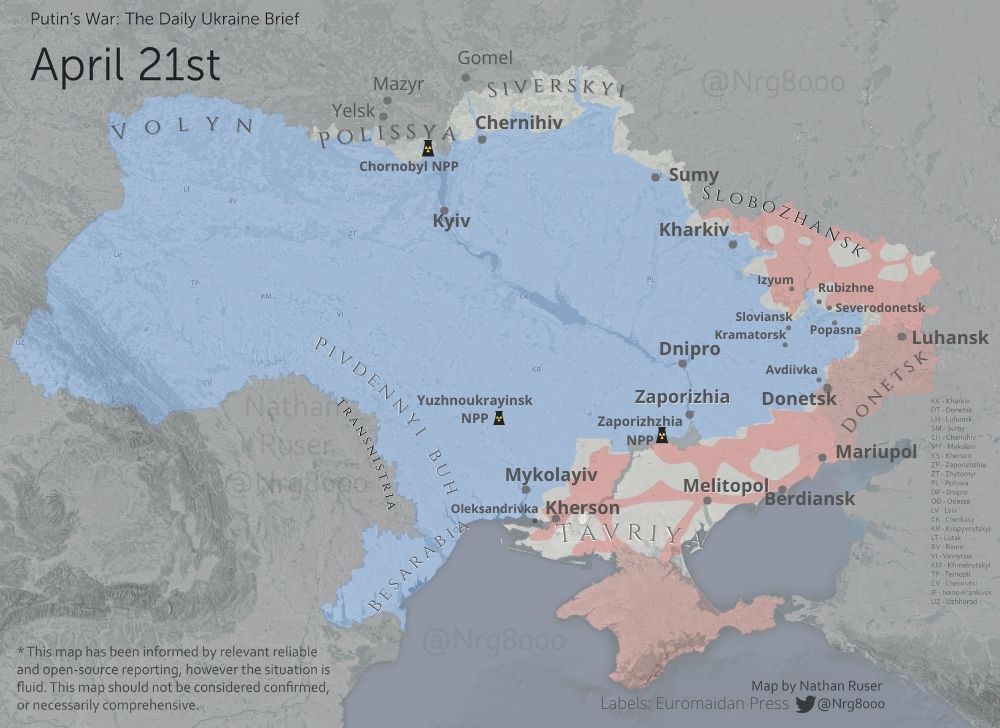 Ukraine War Day 59: No Donbas Gains, Azovstal Civilians Trapped, Kremlin Arrests Officers