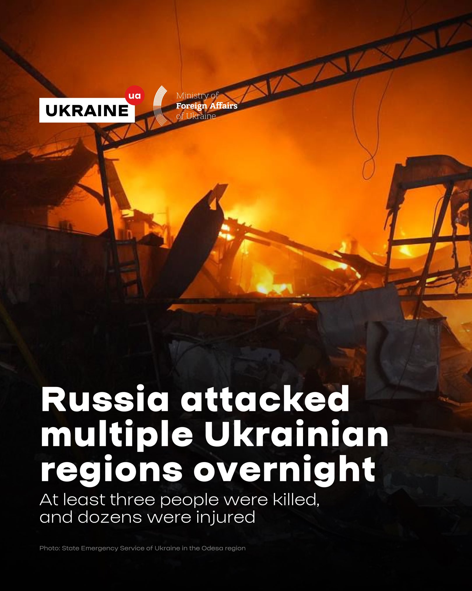 Overnight Russian attack kills two in Kyiv region drone strike