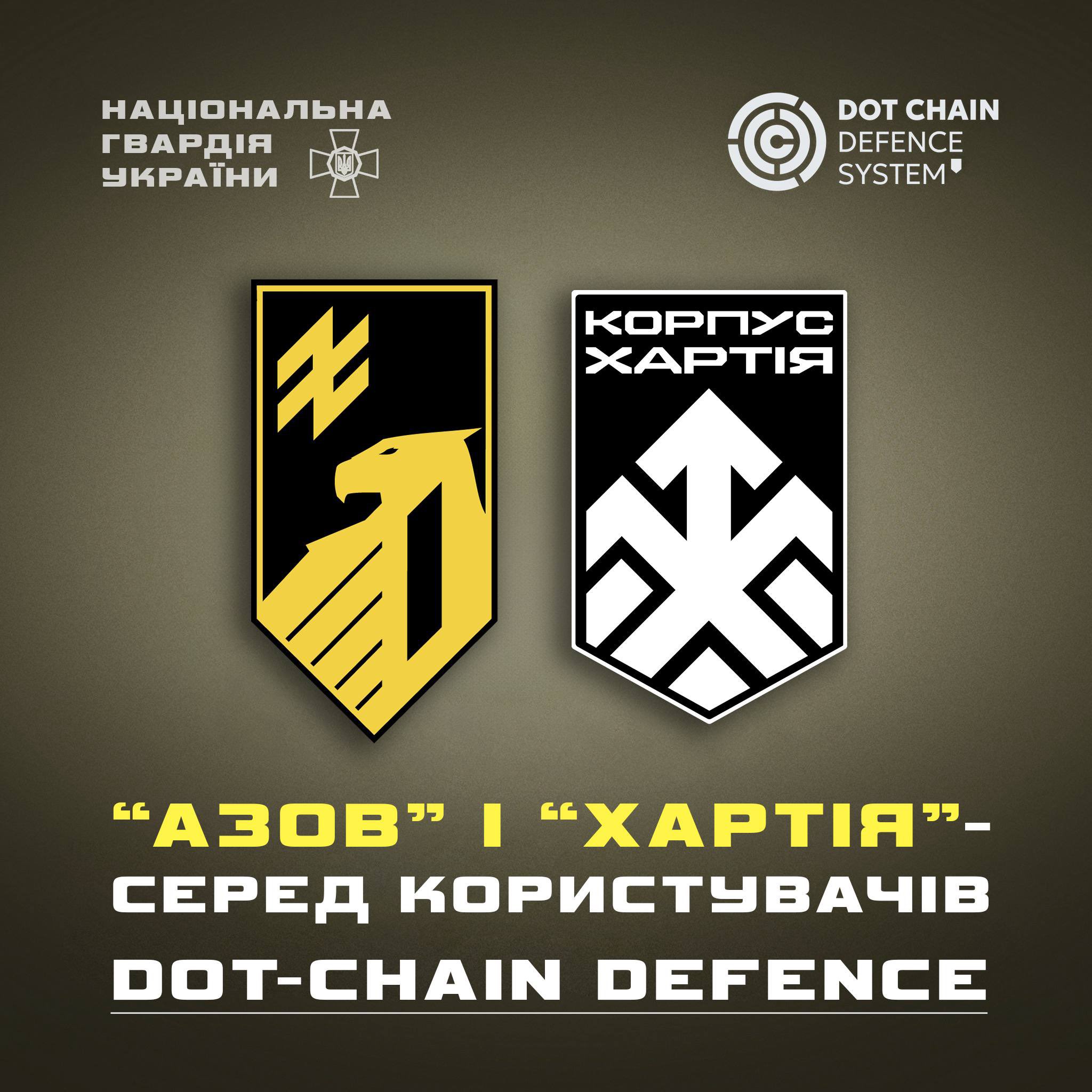 National Guard connects Azov and Khartia corps to DOT-Chain Defence