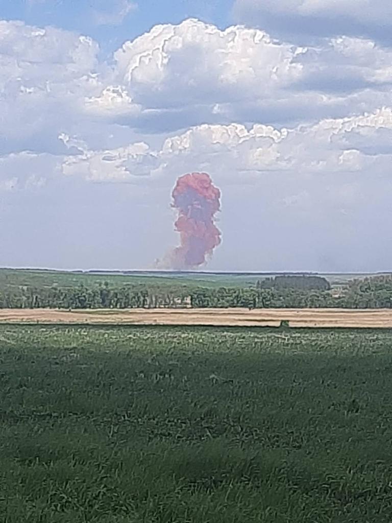 Russian shelling causes ammonia nitrate warehouse explosion in Kharkiv Oblast